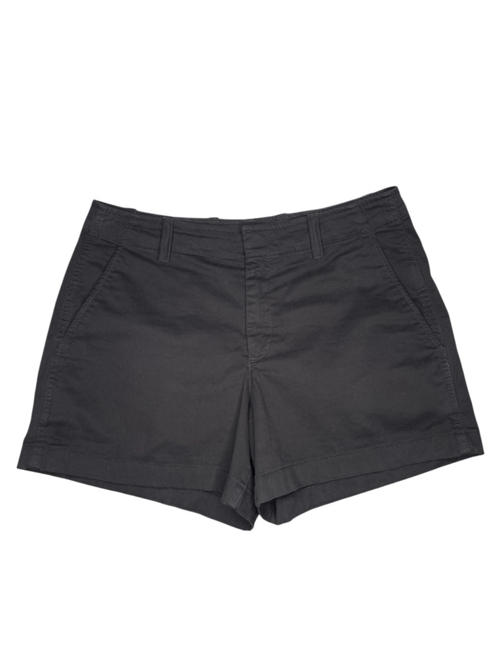 GAP Women's 4" Downtown Khaki Shorts Size 10 Charcoal Gray Carbon Black Cotton